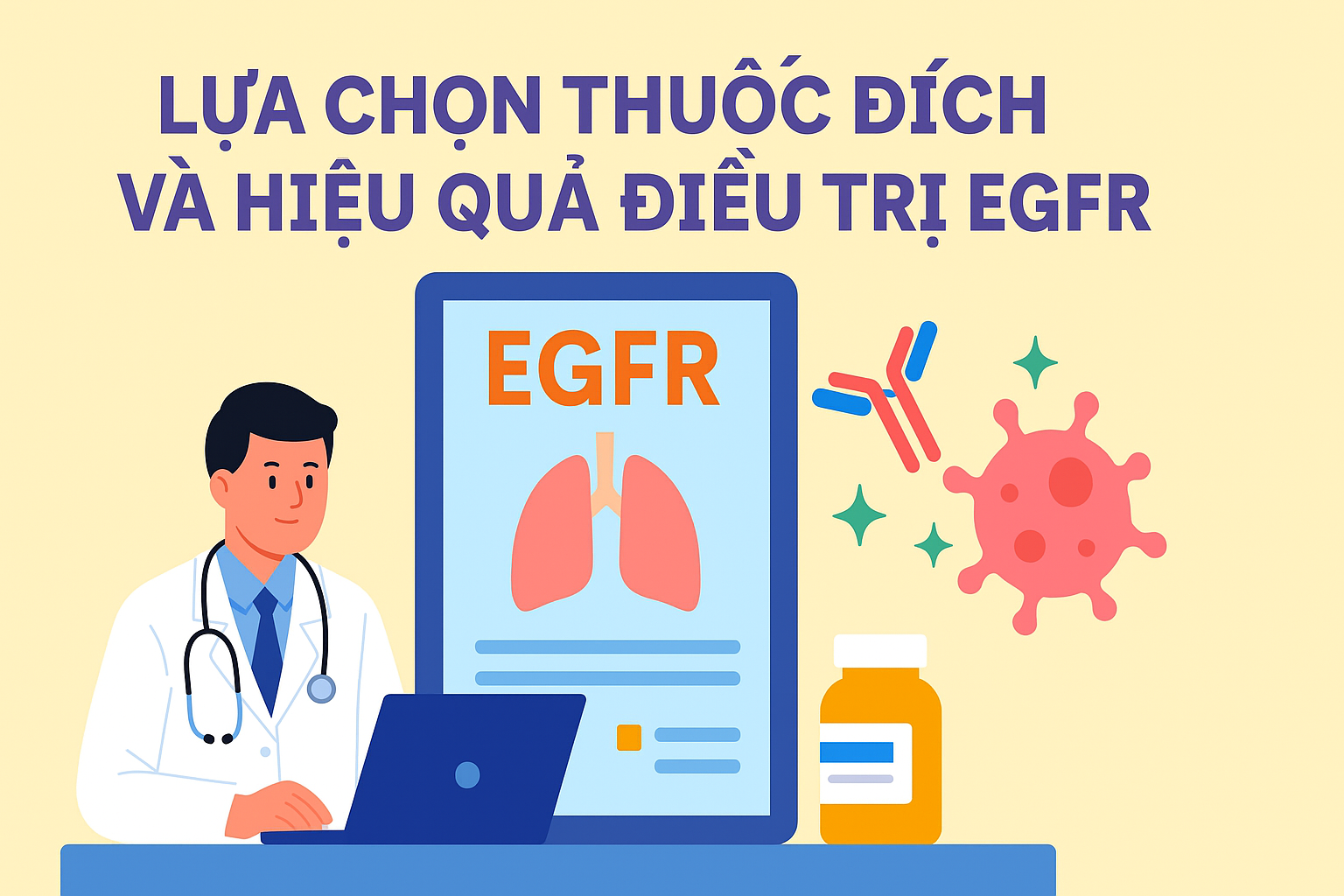 Lựa chọn thuốc đích và hiệu quả điều trị ung thư phổi không tế bào nhỏ giai đoạn 4 có đột biến EGFR